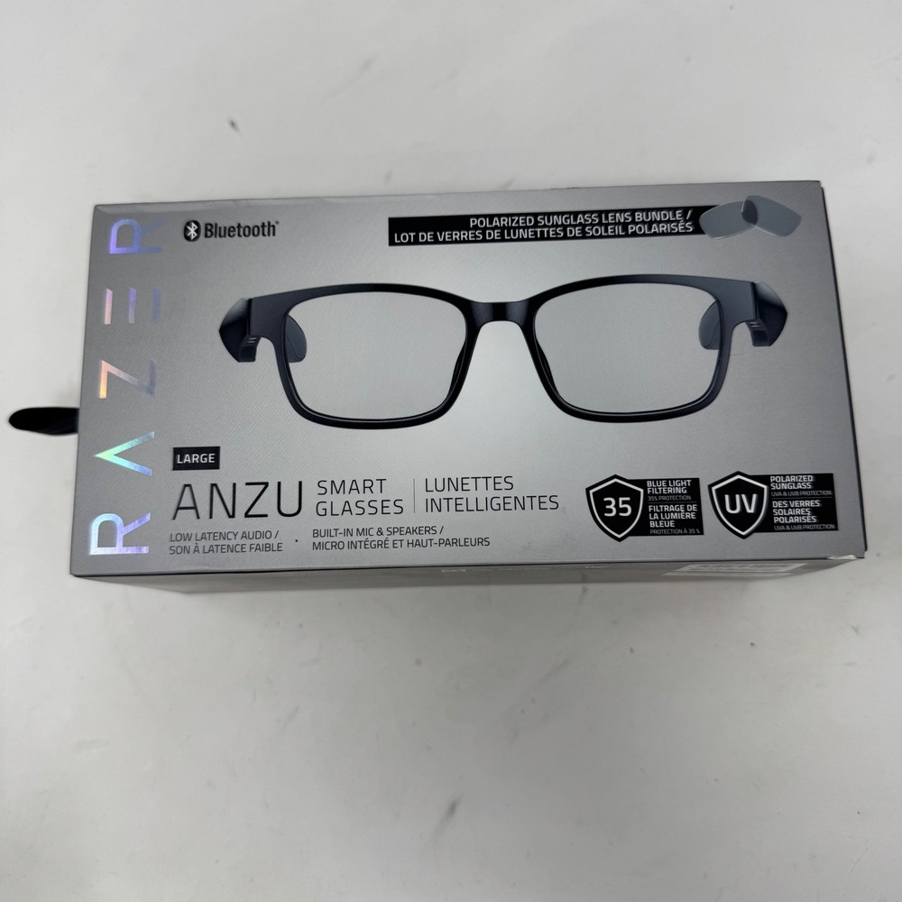 Razer Anzu Smart Glasses Rectangular Bluetooth Audio Blue Light Polarized Lenses